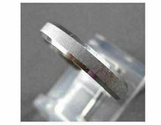 ESTATE 14K WHITE GOLD CLASSIC MATTE & SHINY WEDDING ANNIVERSARY BAND RING #2893