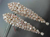 ESTATE EXTRA LARGE 18.98CT PINK DIAMOND 18KT ROSE GOLD CLUSTER HANGING EARRINGS