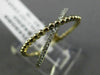 ESTATE .10CT DIAMOND 14KT WHITE & YELLOW GOLD X LOVE MILGRAIN BEAD RING F/G VSSI