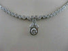 ESTATE 1.37CT DIAMOND 14KT WHITE GOLD HANGING BEZEL DROP NECKLACE 16.5" #2852