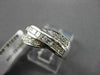 ESTATE WIDE .65CT ROUND & PRINCESS CUT DIAMOND 14KT WHITE GOLD X COCKTAIL RING