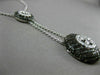 ESTATE 1.03CT WHITE & BLACK DIAMOND 14KT WHITE GOLD 3D FLOWER LARIAT NECKLACE