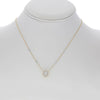 ESTATE .41CT DIAMOND 14KT TWO TONE GOLD DOUBLE SQUARE HALO BY THE YARD NECKLACE