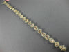 ESTATE 8.84CT WHITE & PINK DIAMOND 18KT WHITE & ROSE GOLD HALO TENNIS BRACELET