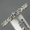 ESTATE 1.43CT DIAMOND 14KT WHITE GOLD 3D ETERNITY WEDDING ANNIVERSARY RING #2094