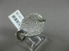 ESTATE WIDE .56CT ROUND DIAMOND 18K WHITE GOLD 3D OVAL WAVE PAVE FUN RING FG VVS