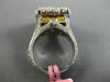 EXTRA LARGE 10.08CT WHITE & FANCY YELLOW DIAMOND 18K 2TONE GOLD ENGAGEMENT RING