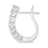 .69CT DIAMOND 14KT WHITE GOLD ROUND CLASSIC 7 STONE LEVERBACK HANGING EARRINGS