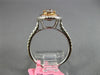 GIA 1.10CT WHITE & PINK DIAMOND 18KT WHITE & ROSE GOLD 3D HALO ENGAGEMENT RING