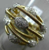 ESTATE LARGE .78CT DIAMOND 18KT 2 TONE GOLD 3D PAVE OVAL CRISS CROSS SNAKE RING