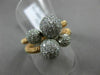 ESTATE LARGE 1.22CT ROUND DIAMOND 18KT 2 TONE GOLD 3D PAVE MULTI DOME MESH RING