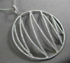 ESTATE MASSIVE 2.31CT DIAMOND 18KT WHITE GOLD 3D CIRCULAR ZIG ZAG WILD PENDANT