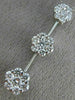 ESTATE 1.27CT DIAMOND 14KT WHITE GOLD FLOWER PAST PRESENT FUTURE PENDANT #19674