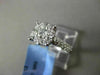 ESTATE LARGE 1.12CT DIAMOND 18KT WHITE GOLD FILIGREE CLUSTER PROMISE RING F/G VS