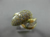 ESTATE WIDE .90CT ROUND & BAGUETTE DIAMOND 14K YELLOW GOLD 3D INFINITY LOVE RING