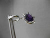 ESTATE LARGE 7.20CTW DIAMOND & AMETHYST 14KT WHITE GOLD ETOLIE HANGING EARRINGS