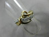 ESTATE .20CT DIAMOND 14KT WHITE & YELLOW GOLD OPEN HEART LOVE KNOT RING #17684