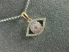 ESTATE .26CT WHITE & PINK DIAMOND 18KT WHITE & ROSE GOLD EVIL EYE LUCKY NECKLACE