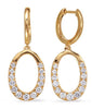 .65CT DIAMOND 14K YELLOW GOLD CLASSIC GRADUATING OPEN OVAL HOOP HANGING EARRINGS