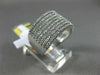 ESTATE WIDE .70CT DIAMOND 14KT WHITE GOLD 3D MULTI ROW WEDDING ANNIVERSARY RING
