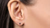 1.10CT DIAMOND & AAA GARNET 14KT YELLOW GOLD OVAL & ROUND CLASSIC STUD EARRINGS