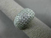 ESTATE WIDE 1.10CT DIAMOND 14K WHITE GOLD MULTI ROW DOME SHAPED ANNIVERSARY RING