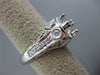 ESTATE LARGE .57CT DIAMOND 18KT WHITE GOLD FILIGREE SEMI MOUNT ENGAGEMENT RING