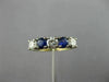 ESTATE 1.15CT DIAMOND SAPPHIRE 14KT 2 TONE GOLD WEDDING ANNIVERSARY RING #25467