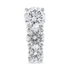 2.0CT DIAMOND 14K WHITE GOLD ROUND 3 STONE GRADUATING LEVERBACK HANGING EARRINGS
