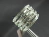 ESTATE WIDE 1.10CT DIAMOND 14KT WHITE GOLD 3D ETOILE MULTI ROW ANNIVERSARY RING