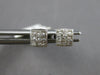ESTATE .25CT DIAMOND 14KT WHITE GOLD 3D PRINCESS INVISIBLE SQUARE STUD EARRINGS