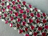 ESTATE EXTRA WIDE 38.47CT DIAMOND RUBY 18KT WHITE GOLD 3D ETOILE TENNIS BRACELET