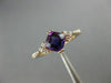 ESTATE .90CT DIAMOND & AAA CUSHION CUT AMETHYST 14K WHITE GOLD 3D FUN LOVE RING