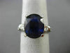 ESTATE LARGE 7.47CT DIAMOND & AAA SAPPHIRE 14K WHITE GOLD ENGAGEMENT RING #26394