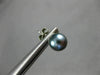 ESTATE AAA TAHITIAN PEARL 14KT WHITE GOLD 3D CLASSIC ROUND SOLITAIRE EARRINGS