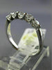 ESTATE .50CT DIAMOND 14KT WHITE GOLD 3D FIVE STONE SHARE PRONG ANNIVERSARY RING