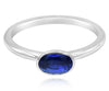 1.18CT AAA SAPPHIRE 14KT WHITE GOLD CLASSIC OVAL SOLITAIRE BEZEL ENGAGEMENT RING
