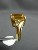 ESTATE 2.66CT DIAMOND & AAA YELLOW TOPAZ 14K YELLOW GOLD 3 STONE ENGAGEMENT RING
