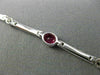 ESTATE 1.71CT DIAMOND & AAA RUBY 14KT WHITE GOLD 3D ETOILE BEZEL TENNIS BRACELET