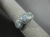 ESTATE 1CT DIAMOND 14KT WHITE GOLD HALO 3 STONE CLASSIC PAST PRESENT FUTURE RING