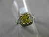 ESTATE 1.82CTW GIA FANCY YELLOW DIAMOND 18KT WHITE GOLD HALO ENGAGEMENT RING