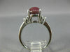 4.17CT DIAMOND & AAA STAR RUBY SAPPHIRE 14K WHITE GOLD 3D ENGAGEMENT RING #26564