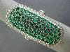 EXTRA LARGE 2.17CT DIAMOND & COLOMBIAN EMERALD 18K WHITE GOLD FILIGREE OVAL RING