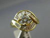 ESTATE 1.28CT DIAMOND 14K YELLOW GOLD 3D SOLITAIRE INFINITY ENGAGEMENT RING #750