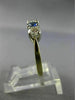 ESTATE 1.15CT DIAMOND SAPPHIRE 14KT 2 TONE GOLD WEDDING ANNIVERSARY RING #25467