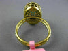 ESTATE LARGE 4.90CT DIAMOND & GREEN AMETHYST 14KT YELLOW GOLD OVAL FILIGREE RING