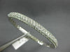 WIDE 4.99CT DIAMOND 18KT WHITE GOLD 3D MULTI ROW SEMI ETERNITY BANGLE BRACELET