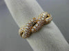 ESTATE LARGE .90CT PINK DIAMOND 18KT ROSE GOLD INFINITY KNOT SEMI ETERNITY RING