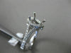 0.39CT DIAMOND 18K WHITE GOLD SEMI ETERNITY PEAR SHAPE SEMI MOUNT ENGAGEMENT RING