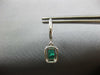 2.30CT DIAMOND & AAA EMERALD 14K WHITE GOLD ROUND & EMERALD CUT HANGING EARRINGS